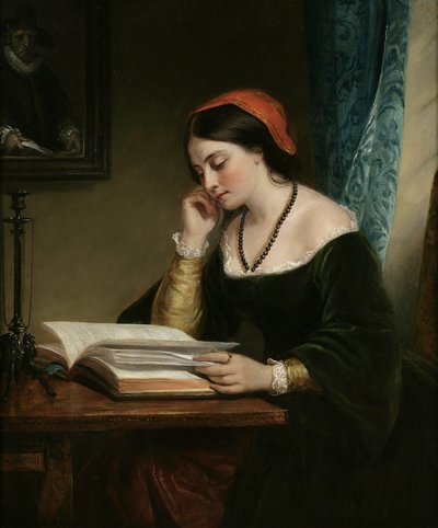 The Fair Student, 1858 av Daniel Huntington