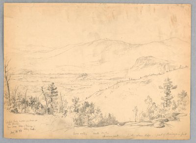 Vy blickar söderut från berget Kearsarge, New Hampshire av Daniel Huntington