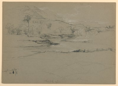 Utsikt över bergen, på väg till Cambridge, Vermont av Daniel Huntington