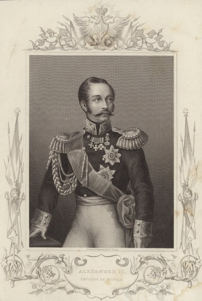 Alexander II, kejsare av Ryssland (18181881) (gravyr) av Daniel John. Pound