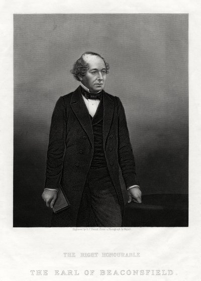 Benjamin Disraeli, Earl of Beaconsfield, premiärminister, 1880 av Daniel John Pound