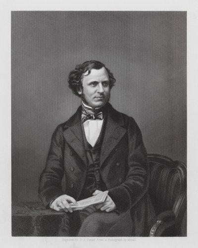 Edward Henry Stanley, Lord Stanley, brittisk politiker (gravyr) av Daniel John. Pound