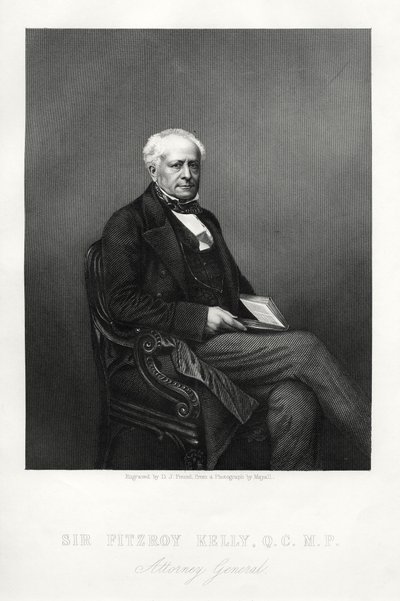 Sir Fitzroy Kelly, engelsk domare, c1880 av Daniel John Pound