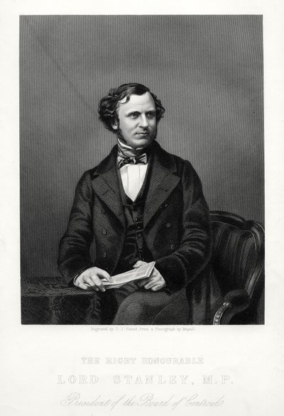 The Right Honorable Edward Henry Stanley, 15th Earl of Derby, brittisk statsman, c1880. av Daniel John Pound