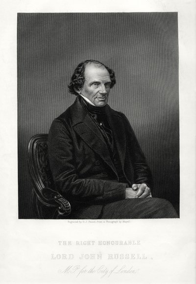 The Right Honorable John Russell, 1st Earl Russell, brittisk liberal statsman, c1880 av Daniel John Pound