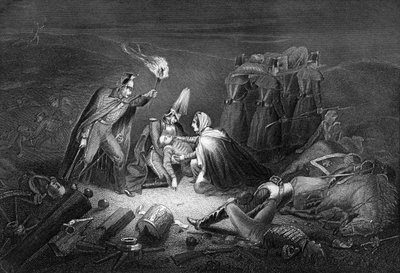 Slagfältet i Alma, natten efter slaget, 1854 1857. av Daniel John Pound