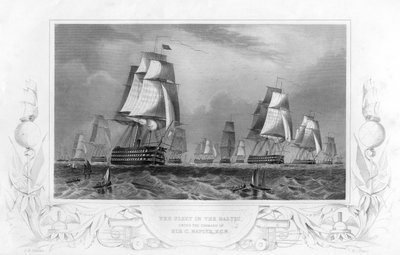 Flottan i Östersjön, under befäl av Sir Charles Napier, 1857. av Daniel John Pound