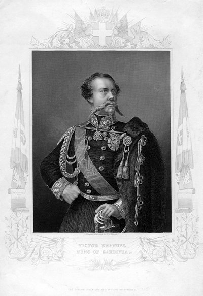 Victor Emanuel, kung av Sardinien, 1800-talet. av Daniel John Pound