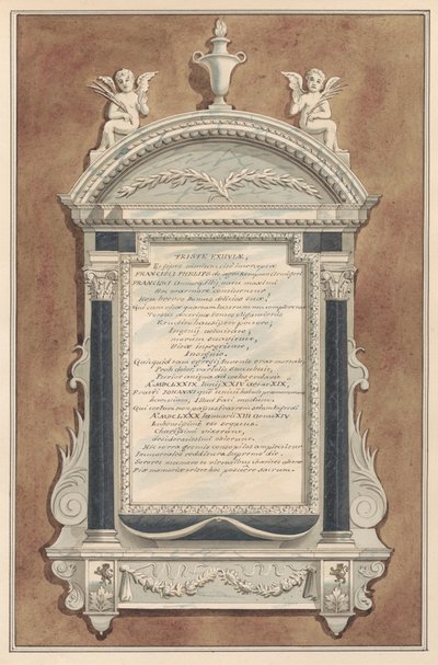Minnesmärke till Francis Phelips, från Sunbury Church av Daniel Lysons