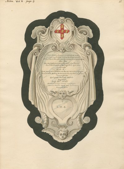 Minnesmärke över H.S.E. från Acton Church av Daniel Lysons