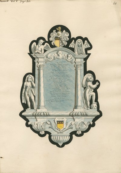 Minnesmärke till Richard Taylor från Chiswick Church av Daniel Lysons