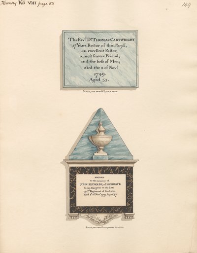 Minnesmärke över Thomas Cartwright och John Reynolds av Daniel Lysons