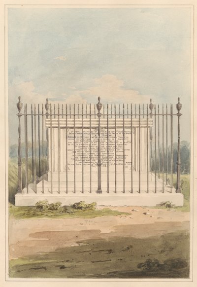 The Environs of London: Tomb of George Earl of Macartney, från Chiswick Churchyard av Daniel Lysons