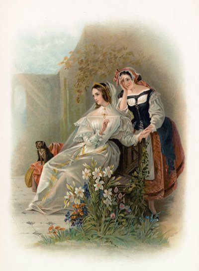 Olivia och Maria från Twelfth Night av Daniel Maclise