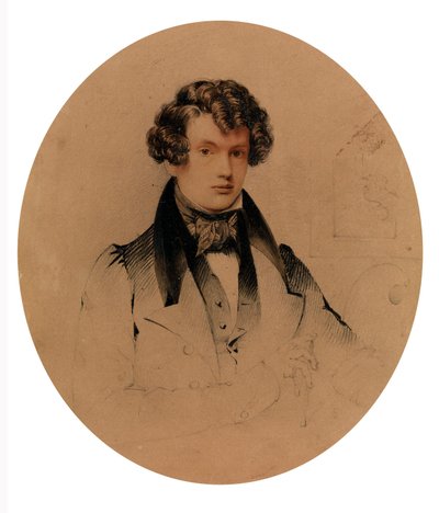 Självporträtt (frontispis till O’Driscolls ”A Memoir of Daniel Maclise R.A.”, 1871) av Daniel Maclise