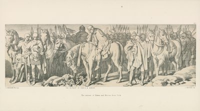 Edwins och Morcars reträtt från York av Daniel Maclise