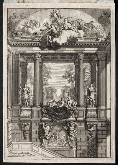 Trappa vid Palace of Voorst i Holland. av Daniel Marot