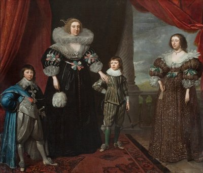 Christian Bruce, grevinna av Devonshire, och hennes barn, ca. 1629 (olja på duk) av Daniel Mytens