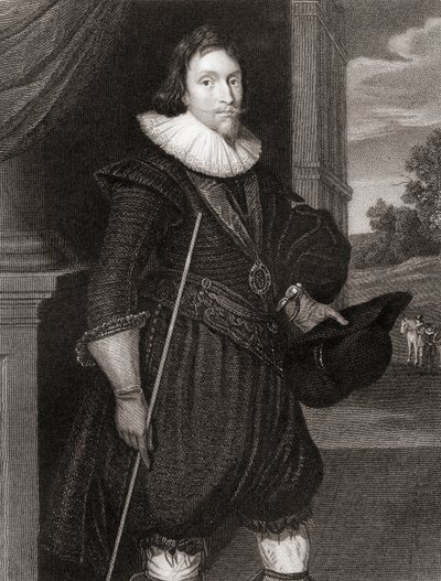 Porträtt av James Hamilton (1589-1625) 2:a markisen av Hamilton, från "Lodge