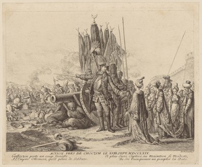 Strid nära Choczim den 18 september 1769 av Daniel Nikolaus Chodowiecki