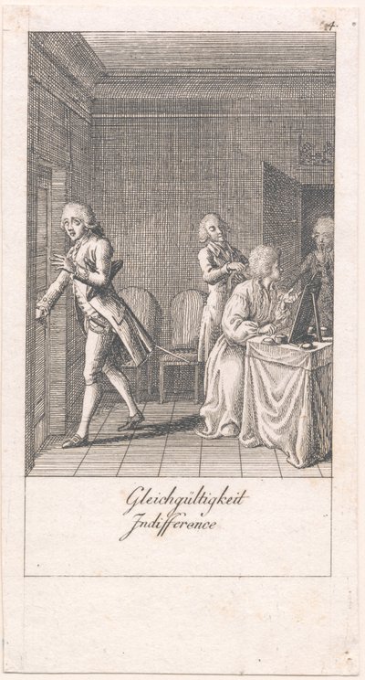 Motiv för äktenskap och deras konsekvenser. Bl. 4 av Daniel Nikolaus Chodowiecki