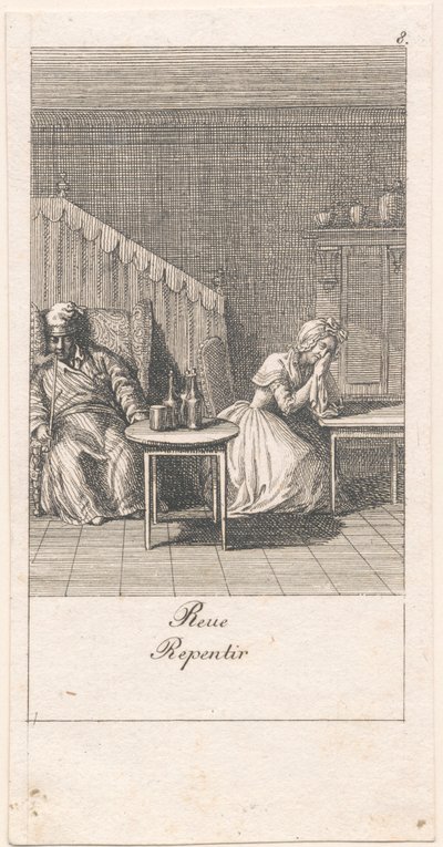 Motiv för äktenskap och deras konsekvenser. Bl. 8 av Daniel Nikolaus Chodowiecki