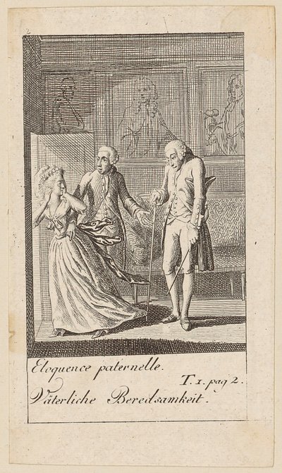Blad 2 till "Karoline von Lichfield" av Daniel Nikolaus Chodowiecki