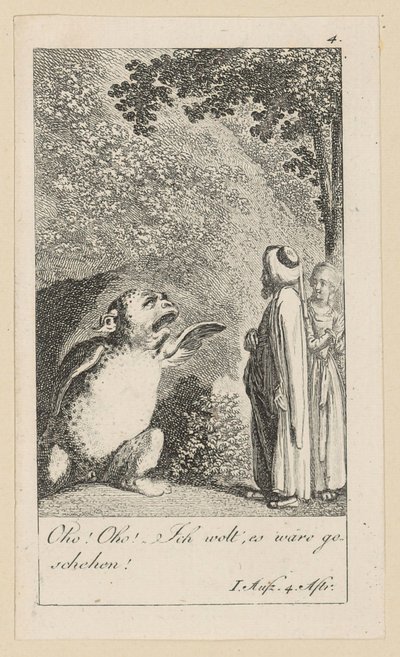 Plansch 4 till Shakespeares "Stormen" av Daniel Nikolaus Chodowiecki