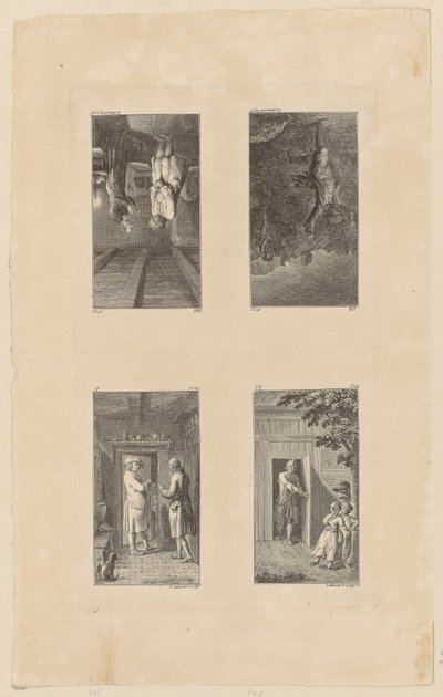 Sidorna 5–8 ur Pestalozzis ”Lienhard och Gertrud” av Daniel Nikolaus Chodowiecki