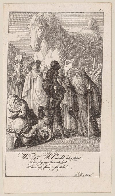 Plansch 5 till Blumauers "Aeneid" av Daniel Nikolaus Chodowiecki