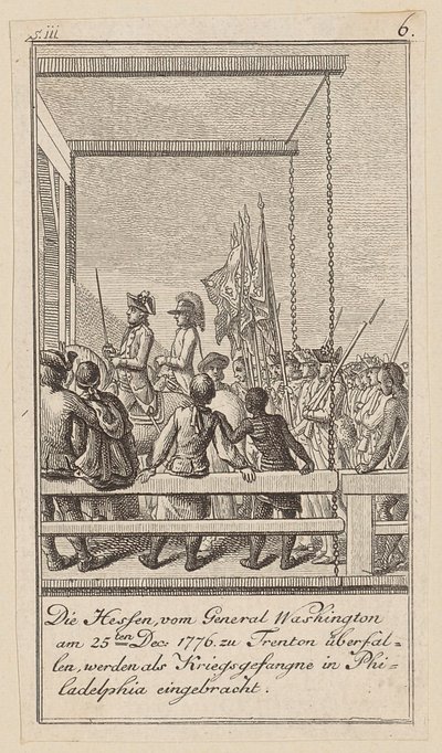 Blad 6 i serien till uppsatsen "Historien om revolutionen i Nordamerika" av M. C. Sprengel. av Daniel Nikolaus Chodowiecki