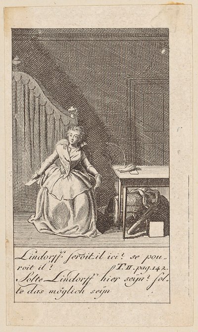 Blad 8 till "Karoline von Lichtfield" av Daniel Nikolaus Chodowiecki