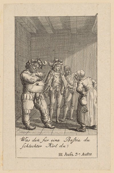 Plansch 9 till Shakespeares "Kung Henrik IV" av Daniel Nikolaus Chodowiecki