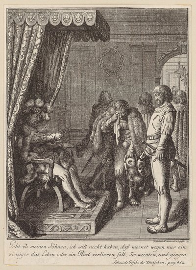 En ädel handling ur Ludvig den frommes liv av Daniel Nikolaus Chodowiecki