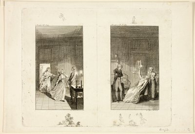 Illustration till Samuel Richardsons *Clarissa* av Daniel Nikolaus Chodowiecki