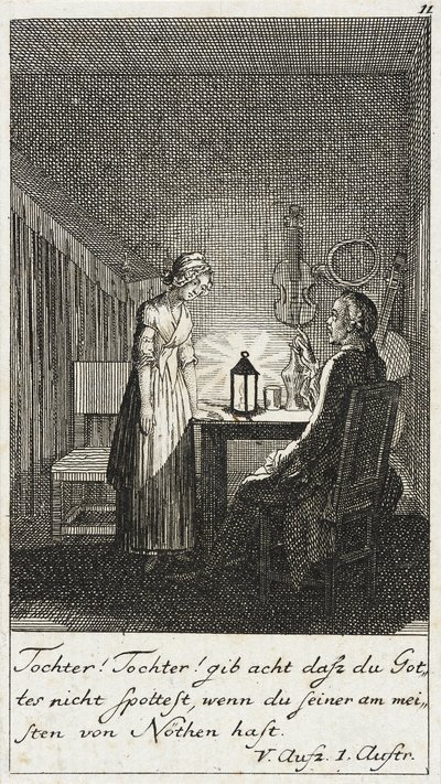 Illustration 11 till Schillers ”Intriger och kärlek” av Daniel Nikolaus Chodowiecki