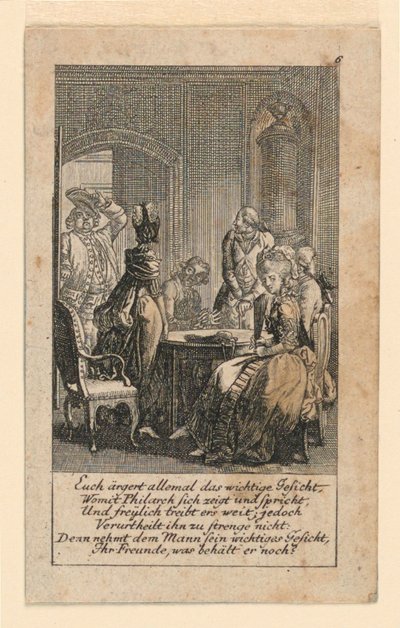 Pomposity, Illustration för "Königl: Grosbrit [anian] genealogisk kalender för 1780-året Lauenberg av J.G. Berenberg" av Daniel Nikolaus Chodowiecki
