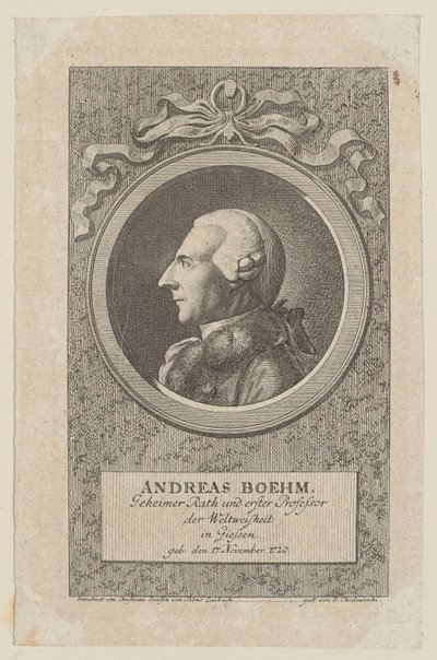 Porträtt av Andreas Boehm av Daniel Nikolaus Chodowiecki