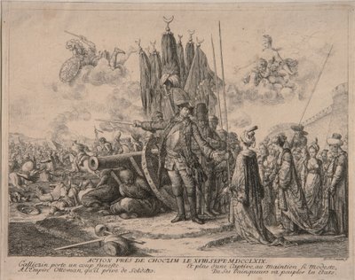 Prins Alexander Mikhaylovich Golitsyn vid belägringen av Khotyn-fästningen 1769, 1769 av Daniel Nikolaus Chodowiecki
