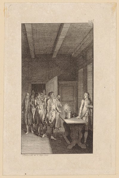 Kopparstans till Westphals ”Wilhelm Edelwald” av Daniel Nikolaus Chodowiecki