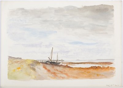 Holy Island, 1895 (penna och wc på papper) av Daniel Oliver