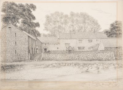Merton Hall, Appleby, ca 1916 (träkol och blyerts på kartong) av Daniel Oliver