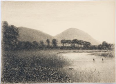 Yeavering Bell, Northumberland, ca 1916 (penna och wc på papper) av Daniel Oliver