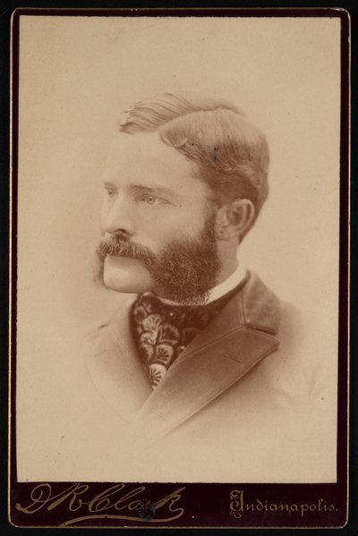Porträtt av Barton Warren Evermann 1853-1932, före 1900. av Daniel R Clark