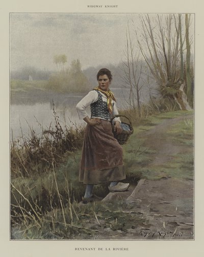 Kommer tillbaka från floden av Daniel Ridgway Knight