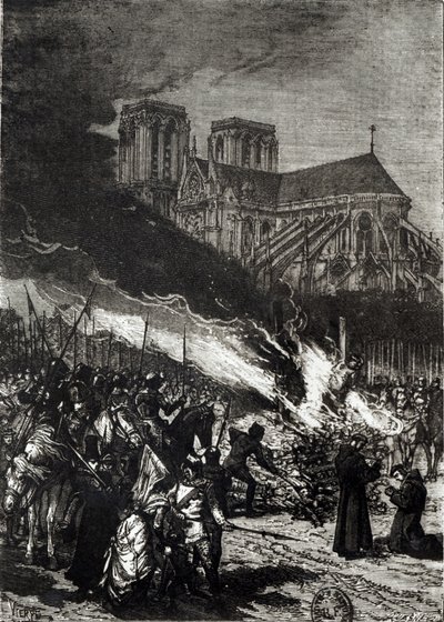 Burning of the Templars, illustration från 