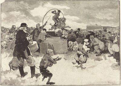 De lärda hundarna, 1883. av Daniel Urrabieta Vierge