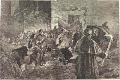 Spanien. viaticum av Daniel Vierge