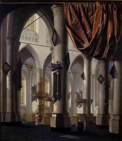 Den nya kyrkan i Delft, 1654 (olja på ek) av Daniel de Blieck