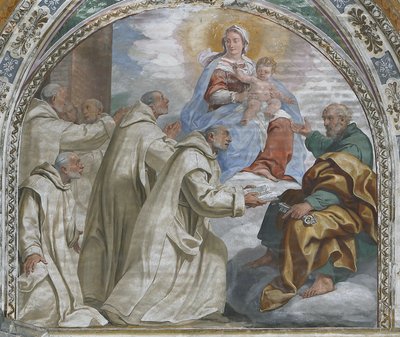 Madonna och barn godkänner kartusianorden av Daniele Crespi
